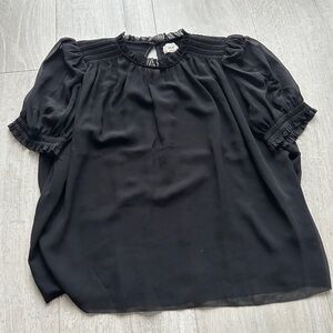 Wilfred Aritzia Wuthering blouse black